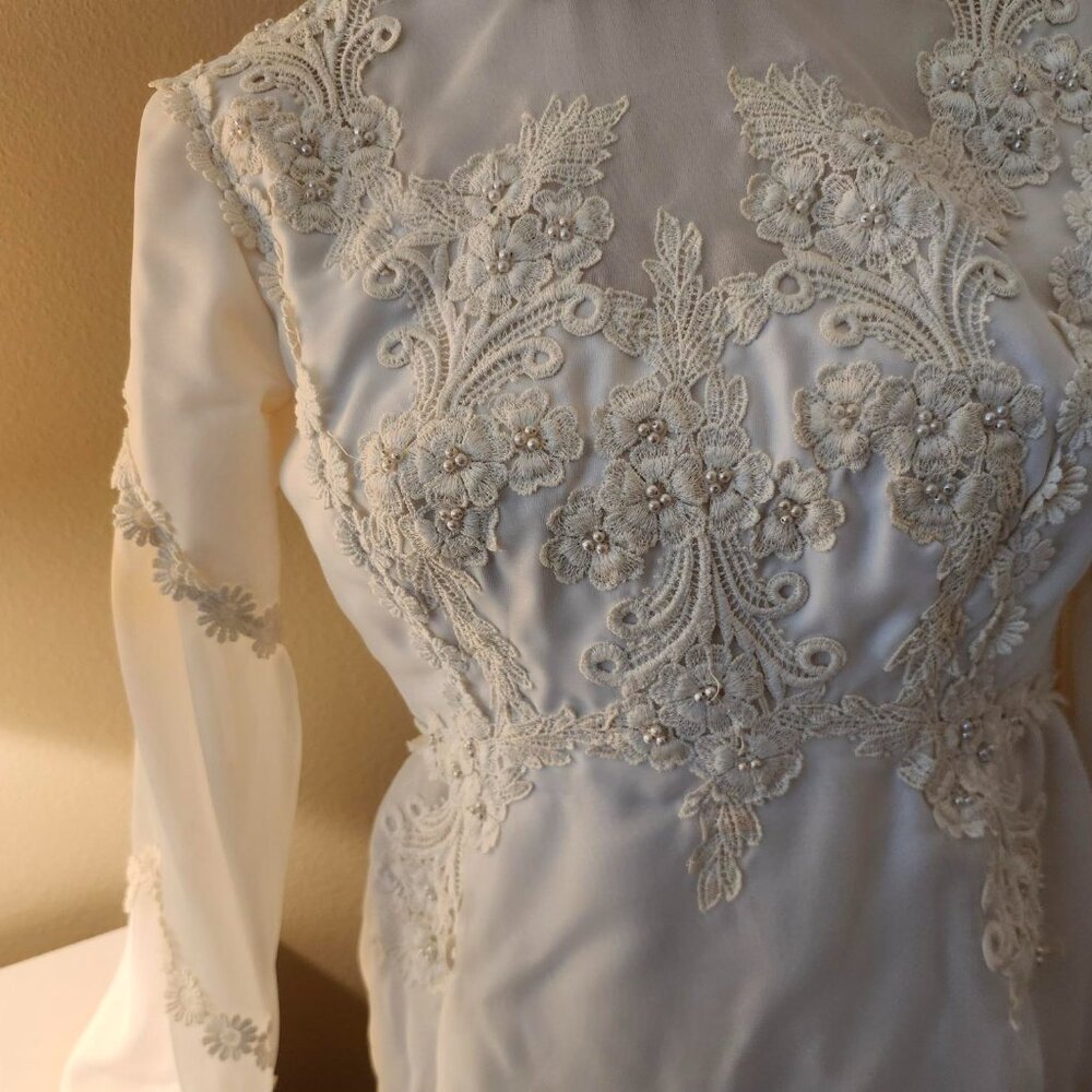 1977 VINTAGE WEDDING DRESS - Picture 9 of 15